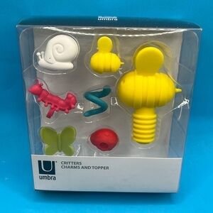 Umbra 7 Piece Critters Wine Charms & Stopper Set- brand new never opened